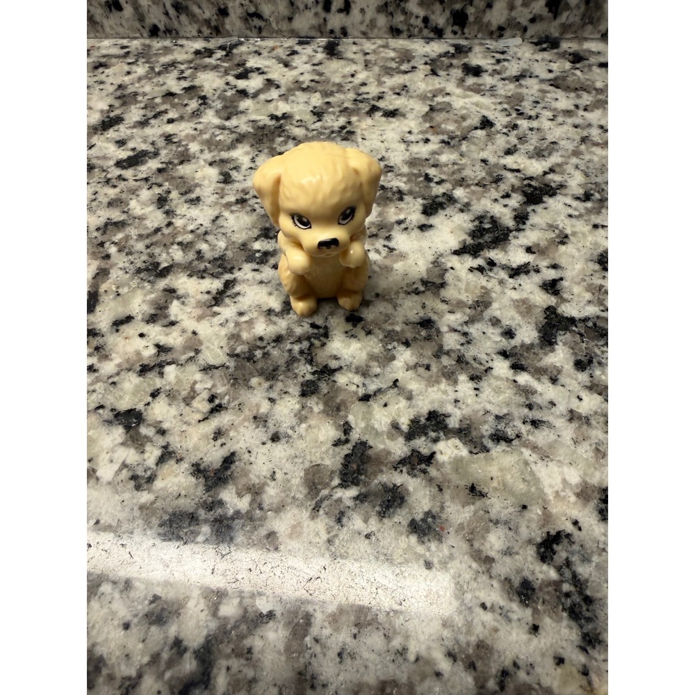 Barbie Puppy Dog Figure Tan Golden Retriever Lab Miniature Toy Replacement 1.5"